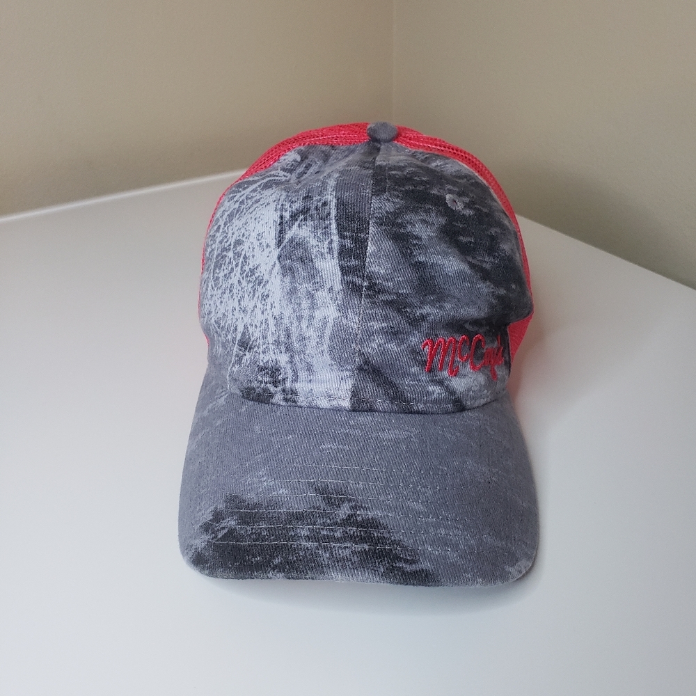 Pink Mesh Baseball Cap Embroidered - Picture 3 of 10